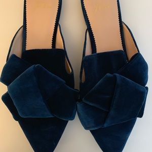 J crew velvet mules